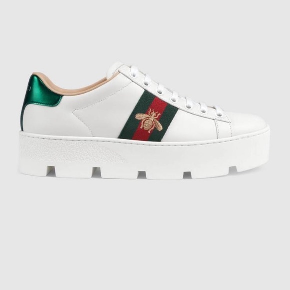 Gucci embroidered platform sneakers - Picture 1 of 6